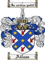 Allum coat of arms family crest download