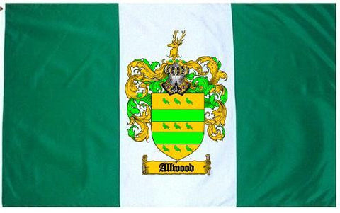 Allwood family crest coat of arms flag