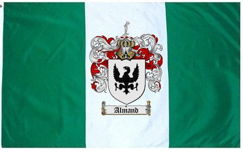 Almand family crest coat of arms flag