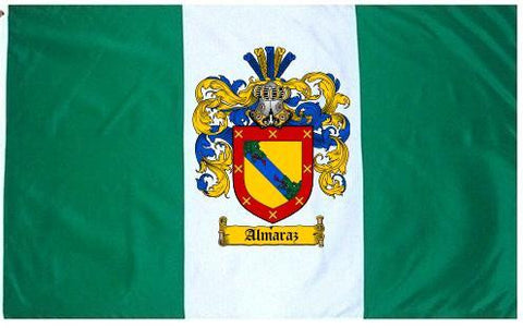 Almaraz family crest coat of arms flag