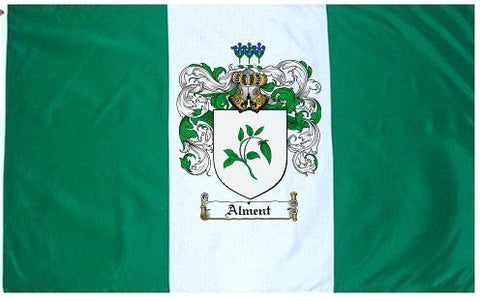 Alment family crest coat of arms flag