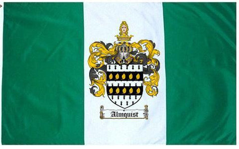 Almquist family crest coat of arms flag