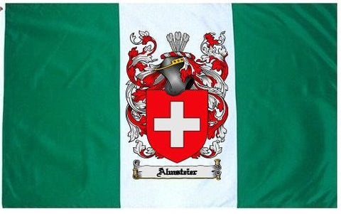 Almsteier family crest coat of arms flag