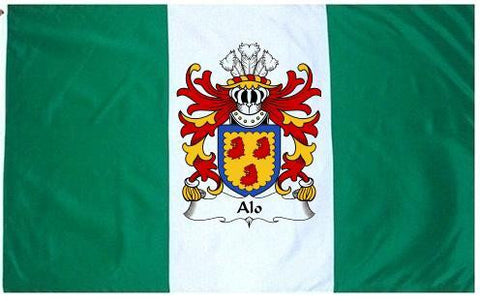 Alo family crest coat of arms flag