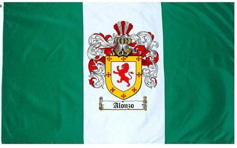 Alonzo family crest coat of arms flag