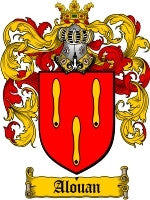 Alouan coat of arms family crest download