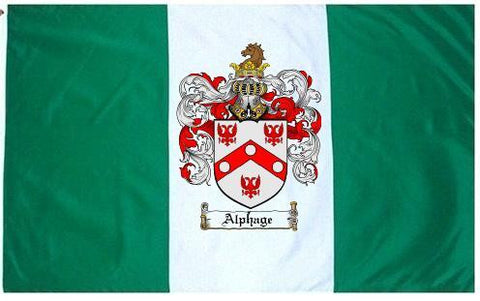 Alphage family crest coat of arms flag