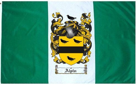 Alpin family crest coat of arms flag