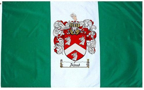 Alred family crest coat of arms flag