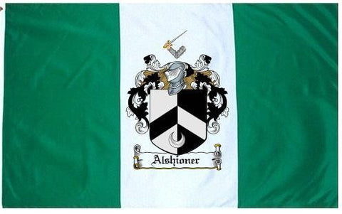 Alshioner family crest coat of arms flag