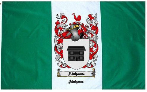 Alshouse family crest coat of arms flag