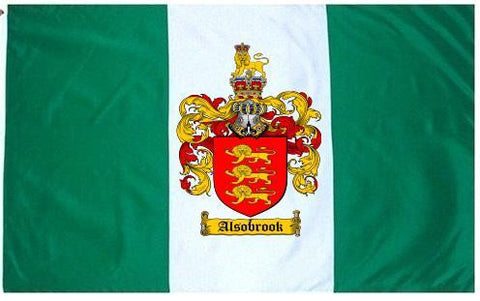 Alsobrook family crest coat of arms flag