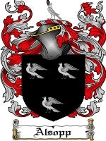 Alsopp coat of arms family crest download