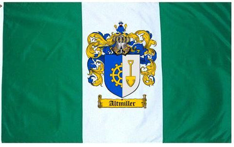 Altmiller family crest coat of arms flag