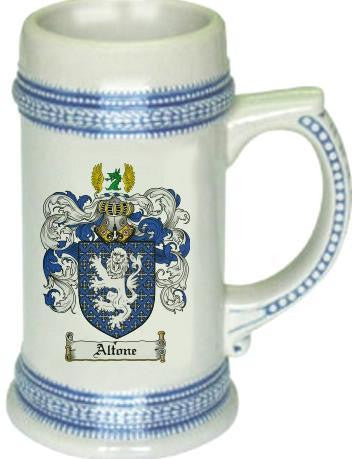 Altone family crest stein coat of arms tankard mug
