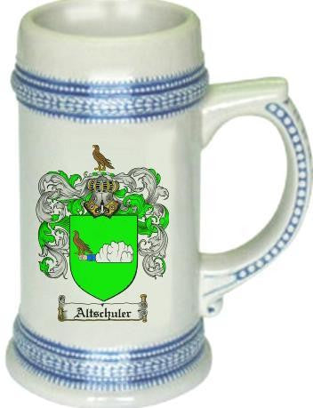 Altschuler family crest stein coat of arms tankard mug