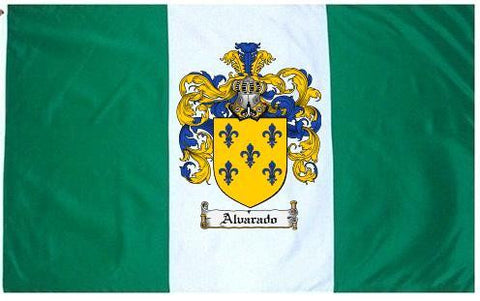 Alvarado family crest coat of arms flag