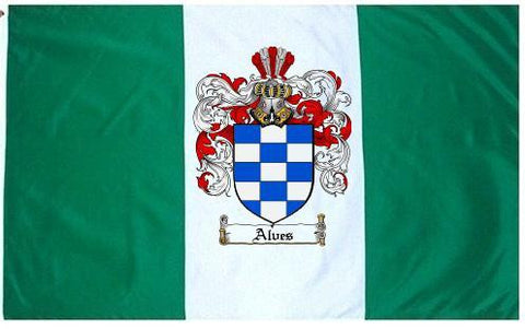 Alves family crest coat of arms flag