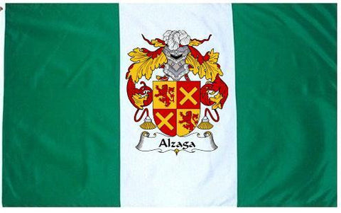 Alzaga family crest coat of arms flag