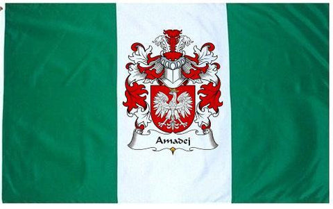 Amadej family crest coat of arms flag