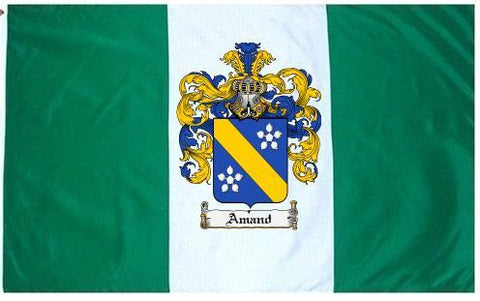 Amand family crest coat of arms flag