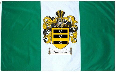 Ambroise family crest coat of arms flag