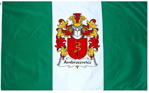 Ambrozewicz family crest coat of arms flag