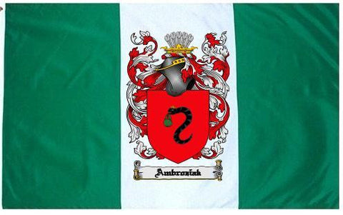 Ambroziak family crest coat of arms flag