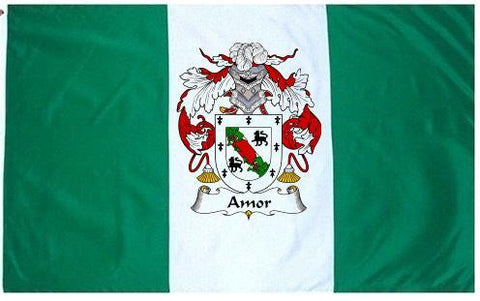 Amor family crest coat of arms flag