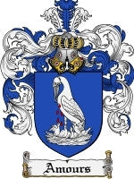 Amours coat of arms family crest download