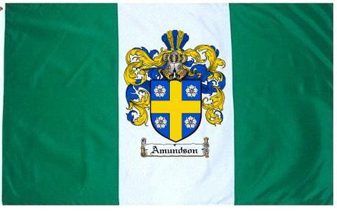 Amundson family crest coat of arms flag