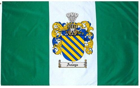 Anaya family crest coat of arms flag