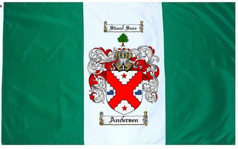 Andersen family crest coat of arms flag