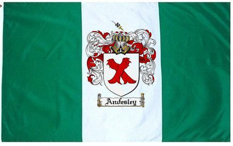 Andesley family crest coat of arms flag