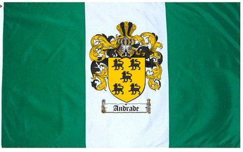 Andrade family crest coat of arms flag