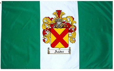 Andre family crest coat of arms flag