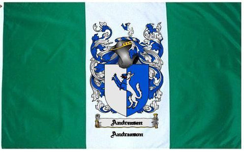 Andreasen- family crest coat of arms flag