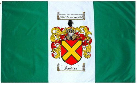 Andree family crest coat of arms flag