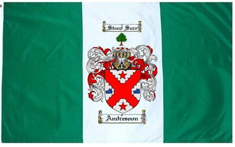 Andresoon family crest coat of arms flag