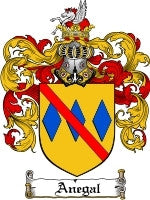 Anegal coat of arms family crest download