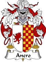 Anero coat of arms family crest download