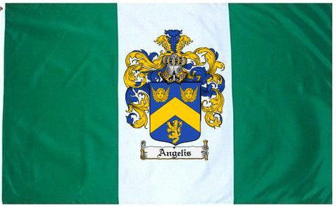 Angelis family crest coat of arms flag