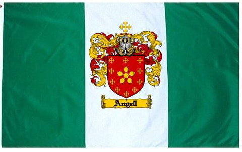 Angell family crest coat of arms flag