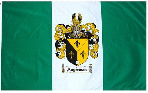 Angerman family crest coat of arms flag