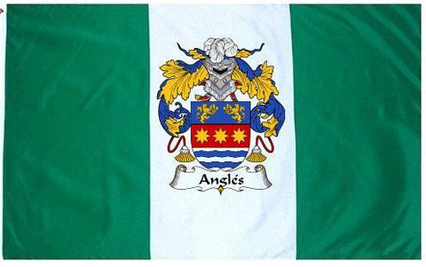 Angles family crest coat of arms flag