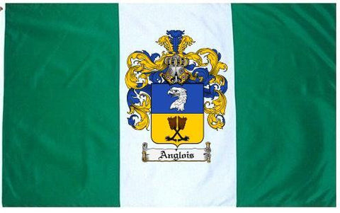 Anglois family crest coat of arms flag