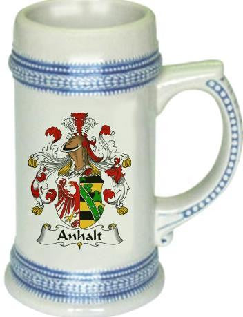 Anhalt family crest stein coat of arms tankard mug