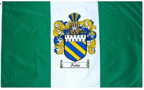 Anke family crest coat of arms flag