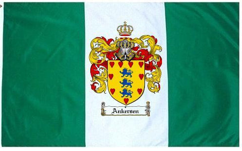 Ankersen family crest coat of arms flag