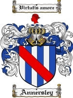 Annersley coat of arms family crest download